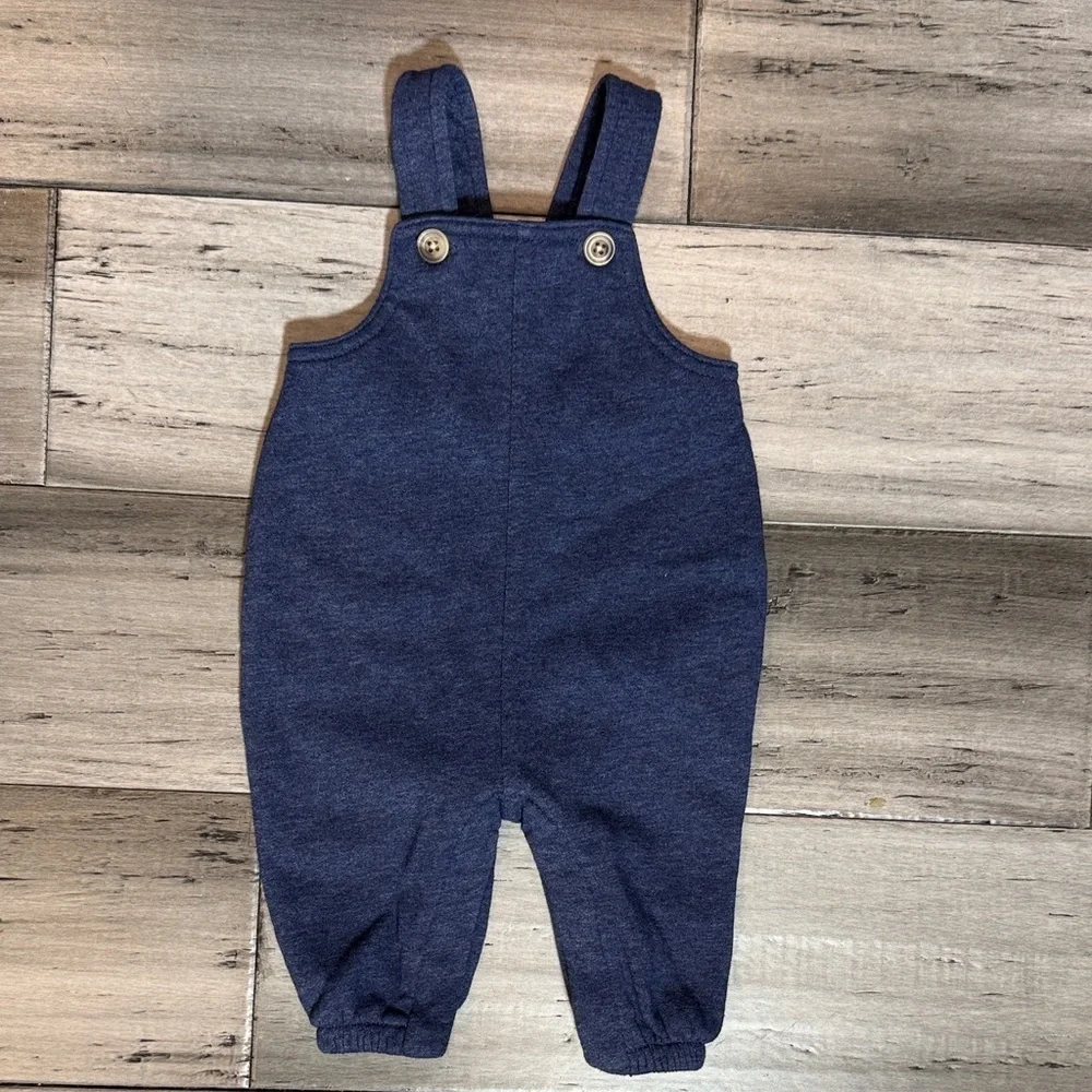 NWOT Unbranded Navy Blue Cotton Blend Kids Overalls